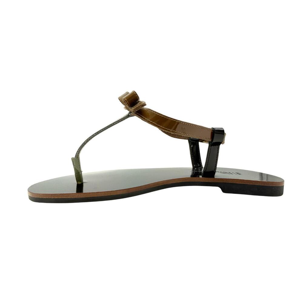 NEW SALVATORE FERRAGAMO women's my summer leather thong sandal in jeans